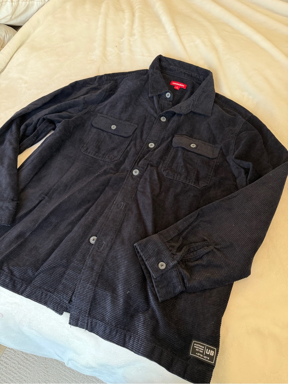 UNIONBAY Black Corduroy Shirt Jacket